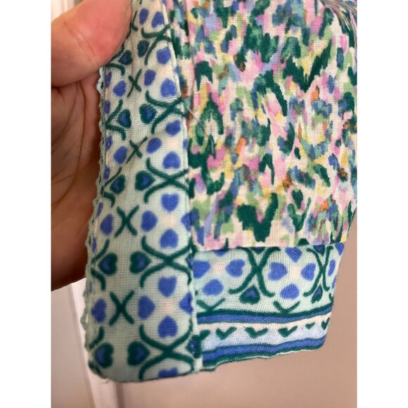 Democracy Floral Jacket Green 2X Reversible Tropical Preppy Classic Chic Artsy - Picture 5 of 12